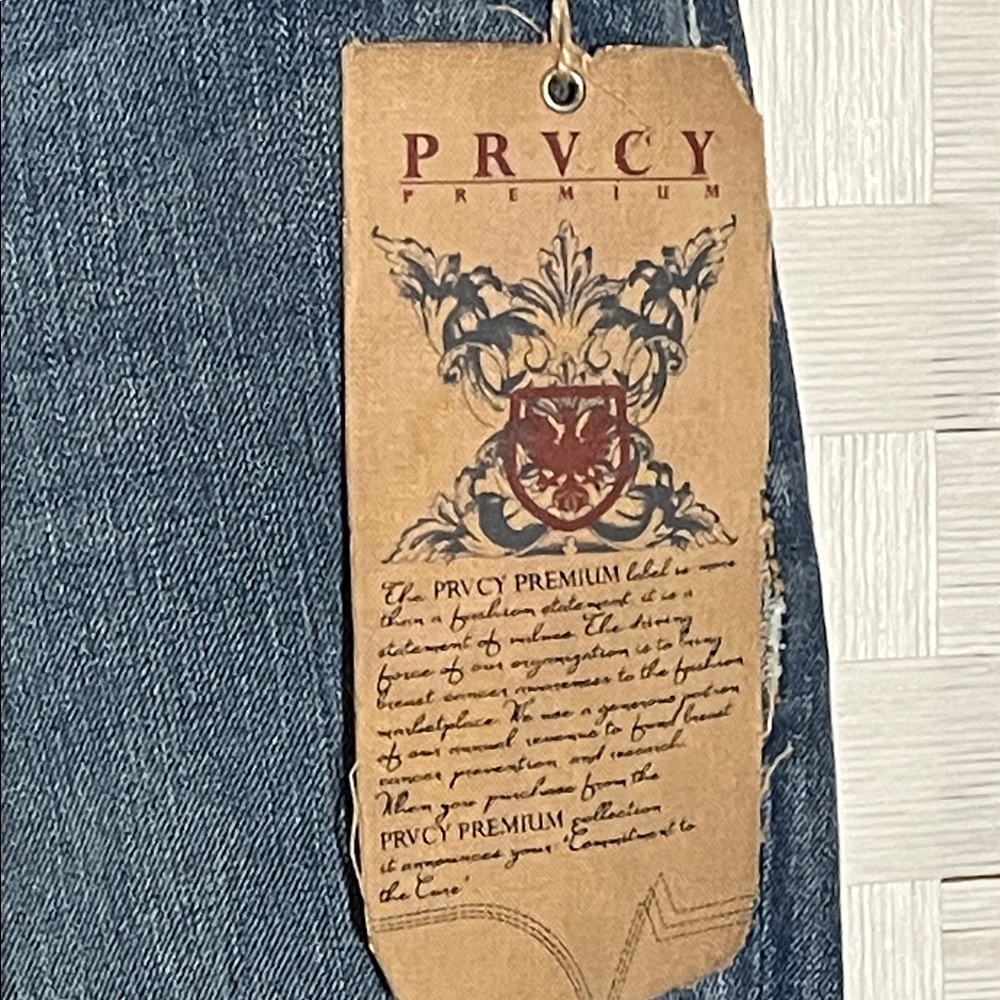 PRVCY Blue Low Rise Boot Cut Jeans - Picture 3 of 4